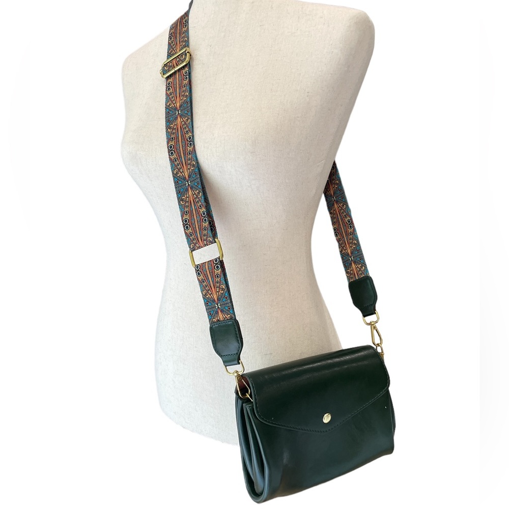 NEW Boho Guitar Strap Soft Faux Leather Vintage Style Crossbody Everyday Purse